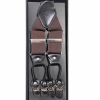 Orobianco L‚Äôunique Solid stripe Brown Suspender