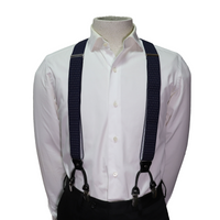 Orobianco Suspender NAVY with White dot Clip Front