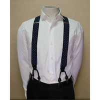 Orobianco Suspender Navy with Blue Dot Clip Front