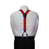 Orobianco Suspender RED with Black Dot Clip Front
