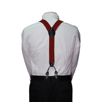 Orobianco Suspender RED with White Dot Clip Front