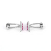 Pink Crystals Slim Rectangle Cufflink