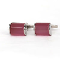 Pink fiber optic D Cufflinks (Online Exclusive)