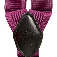Orobianco L‚Äôunique Dark Purple Horizontal Strip Suspender