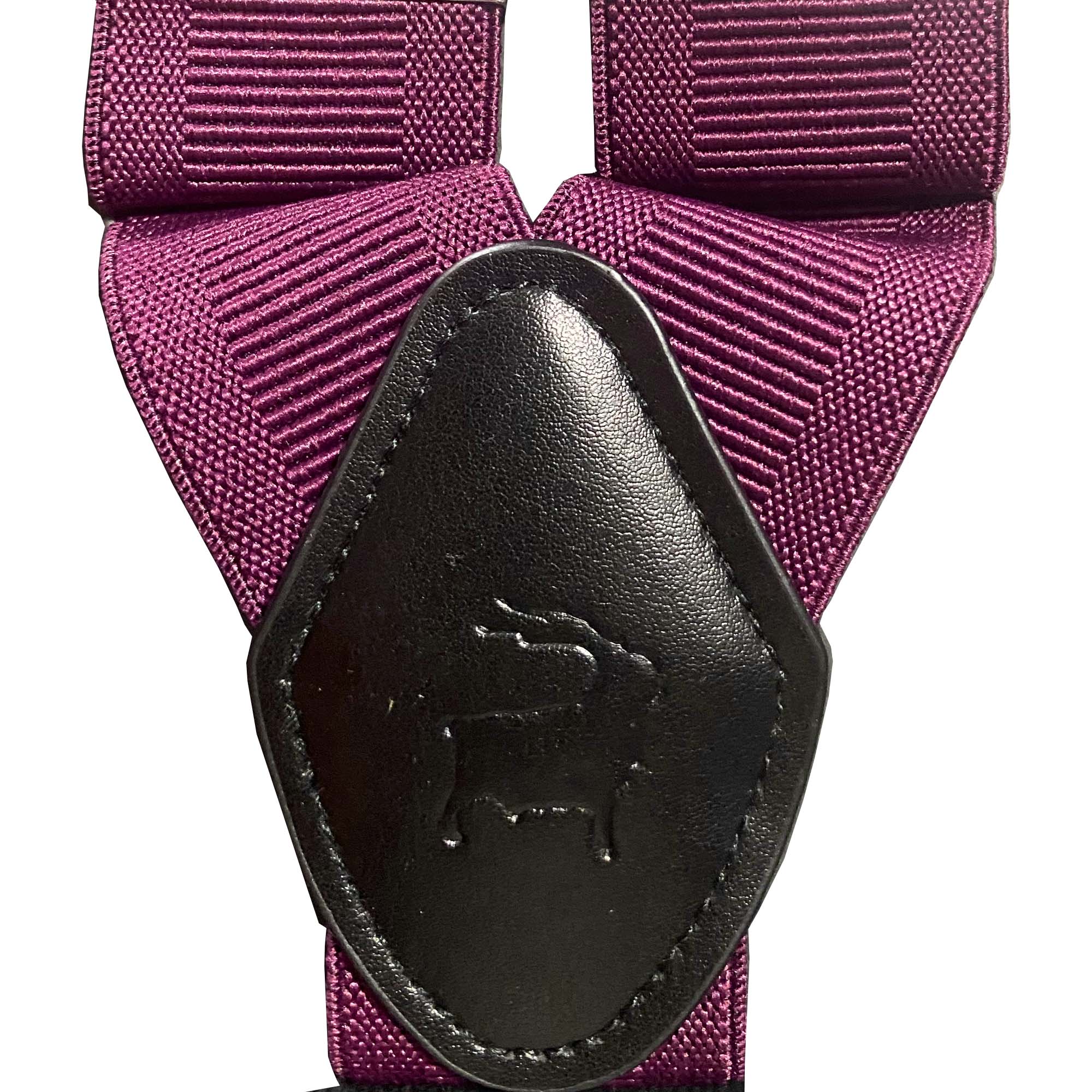 Orobianco L‚Äôunique Dark Purple Horizontal Strip Suspender