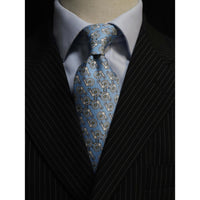 MonsterTie Printed Ring Rope Round Light BlueNecktie