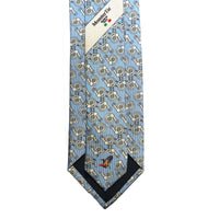 MonsterTie Printed Ring Rope Round Light BlueNecktie