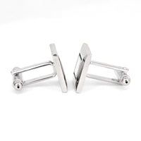 Square & Square Cufflinks in Silver and Black Square line