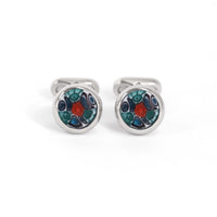 MonsterTie TORCELLO  -- FLORA B Murano Glass Cufflinks