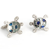 MarZthomson  Blue and Silver Turtle Cufflink (Online Exclusive)