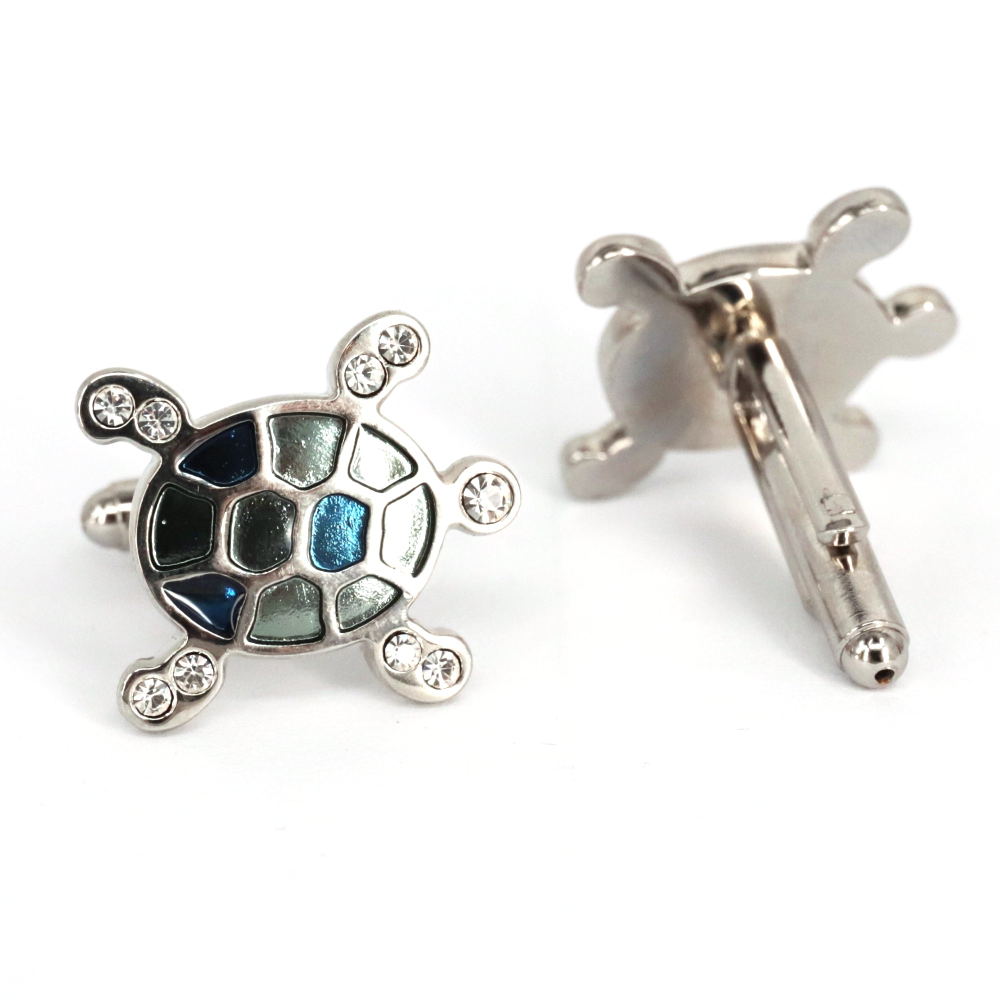 MarZthomson  Blue and Silver Turtle Cufflink (Online Exclusive)