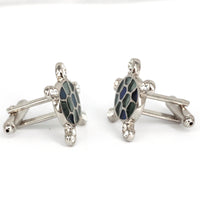 MarZthomson  Blue and Silver Turtle Cufflink (Online Exclusive)