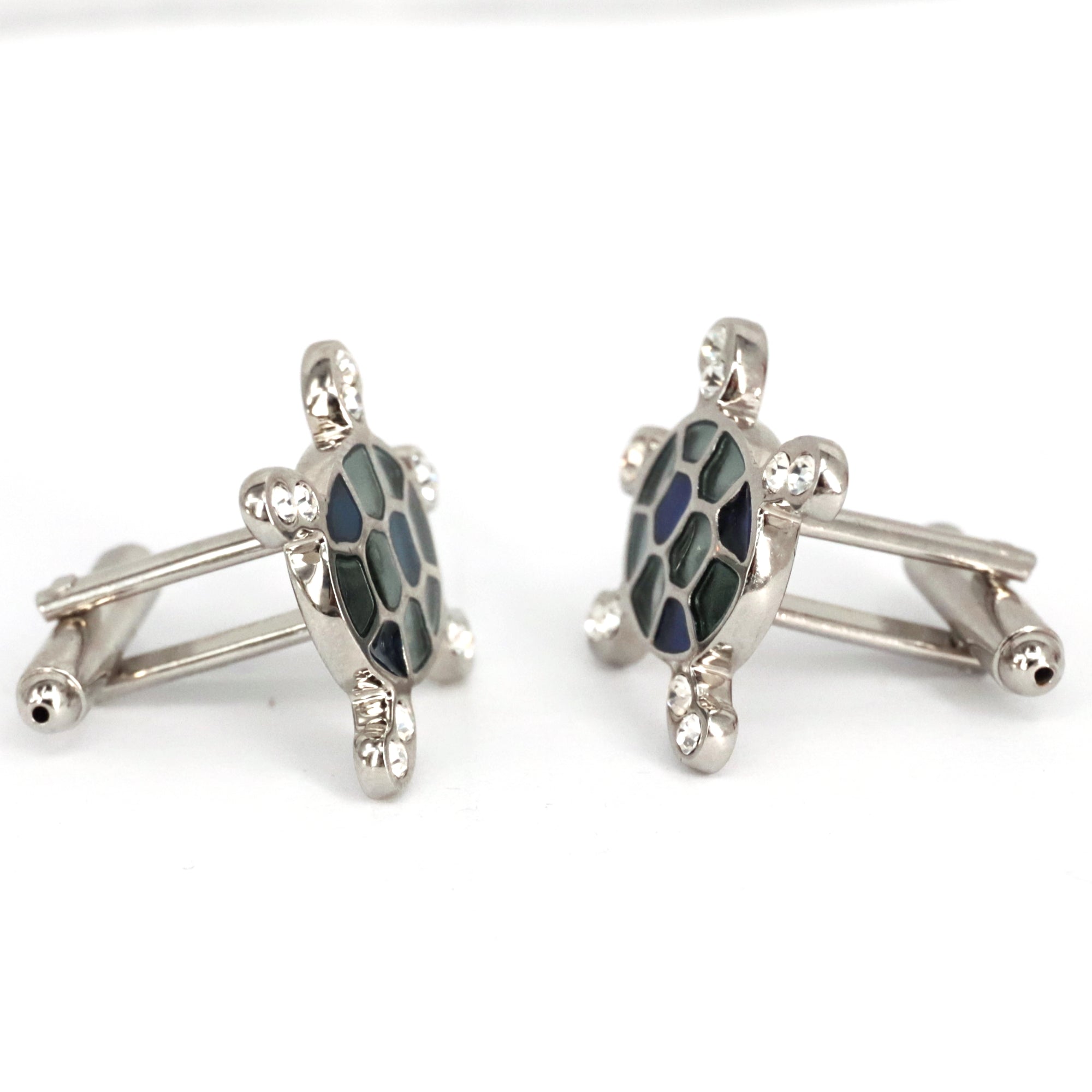 MarZthomson  Blue and Silver Turtle Cufflink (Online Exclusive)