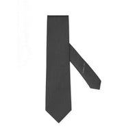 DARK SILVER NATURAL SILK TIE
