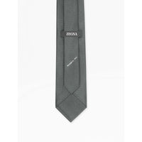 GREY NATURAL SILK TIE