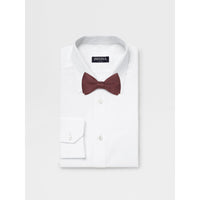 ZEGNA Silk Self Burgundy Bow Ties