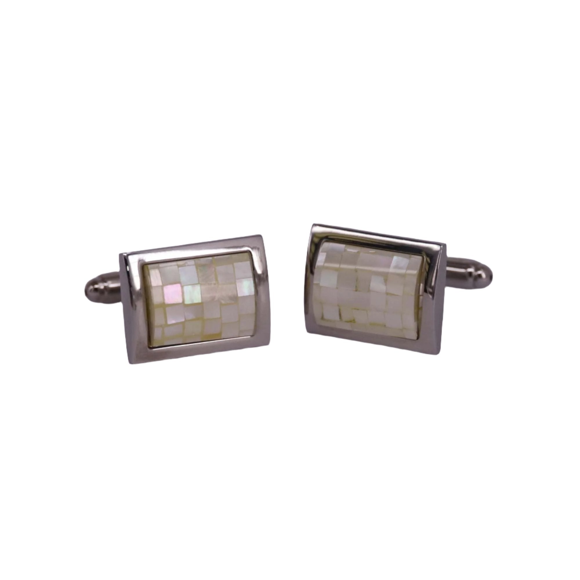 The "Iridescent Mosaic" Mother of Pearl Cufflinks