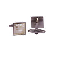 The "Iridescent Mosaic" Mother of Pearl Cufflinks