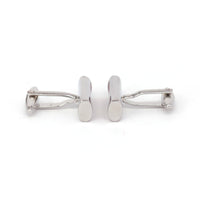MarZthomson  Rectangle Cufflinks with Pastel Pink Diamond Shape Details (Online Exclusive)