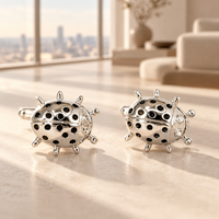 Silver Beetle Cufflink