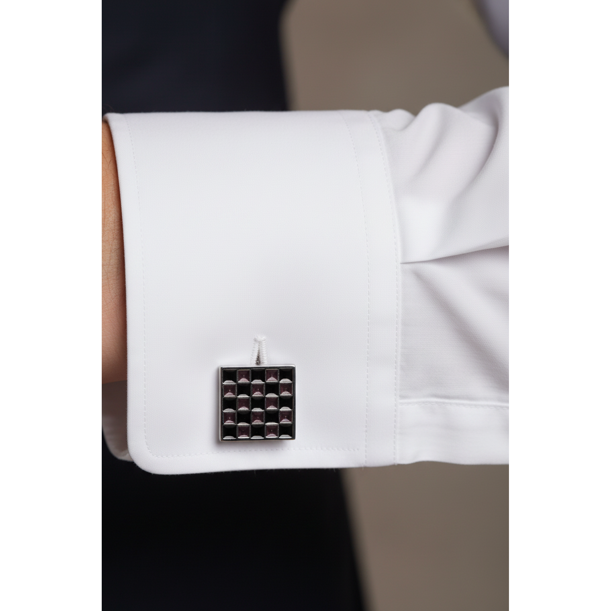 Luxury sqare checkerboard cufflinks