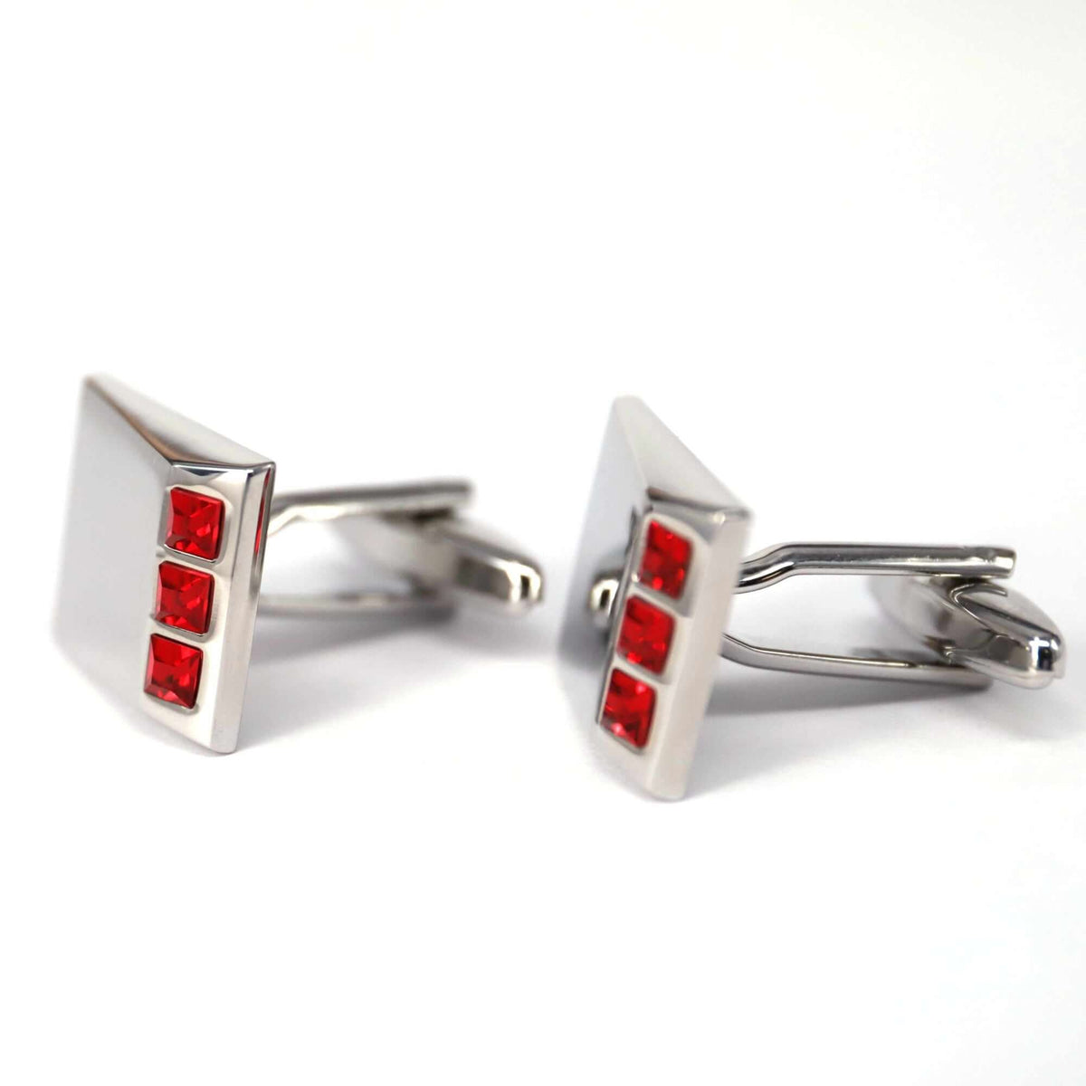 3 Crystals V Slope-Cufflinks.com.sg