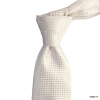 8cm Off White with White Weaved Design Detail Tie-Cufflinks.com.sg | Neckties.com.sg