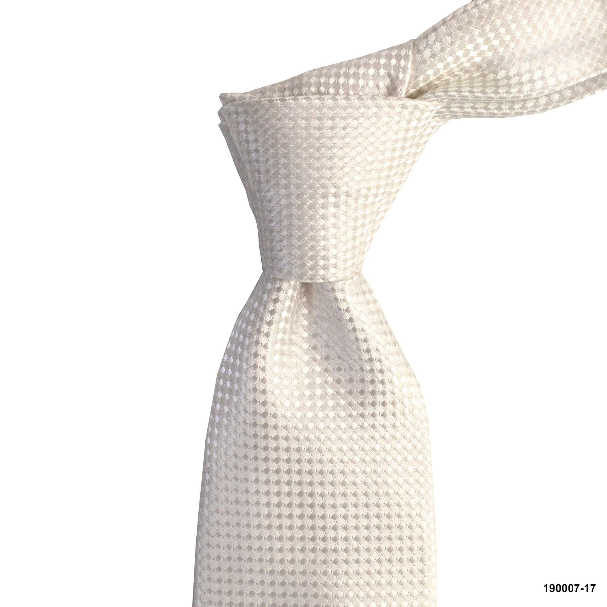 8cm Off White with White Weaved Design Detail Tie-Cufflinks.com.sg | Neckties.com.sg