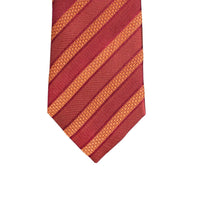 8cm Woven Orange Red Striped Necktie-Cufflinks.com.sg | Neckties.com.sg