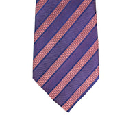 8cm Woven Pink with Indigo Striped Necktie-Cufflinks.com.sg | Neckties.com.sg