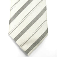 8cm Woven Striped Necktie in Whitesmoke White-Cufflinks.com.sg | Neckties.com.sg