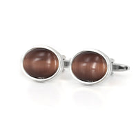 Oval Brown fiber optic Cufflinks (Online Exclusive)