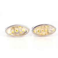 MarZthomson Yellow Flower Oval Cufflinks (Online Exclusive)