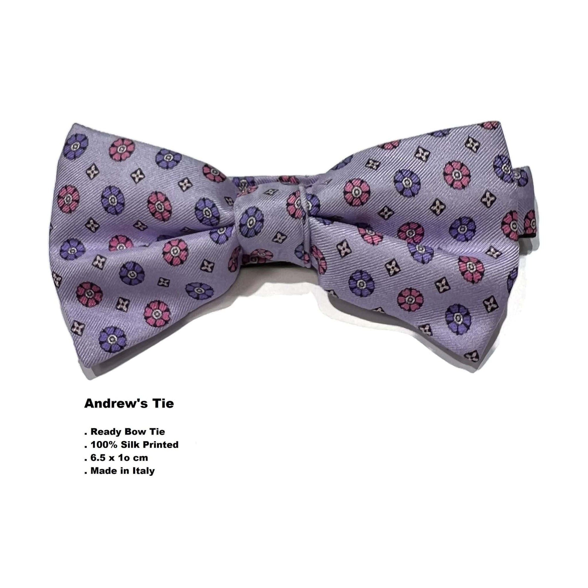 Andrew's Ties Printed Silk Bow Tie