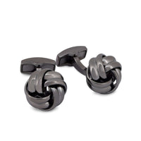 Gordian Knot Ruthenium-plated Cufflinks-Cufflinks.com.sg