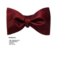 Azthom Red Woven Bow Tie