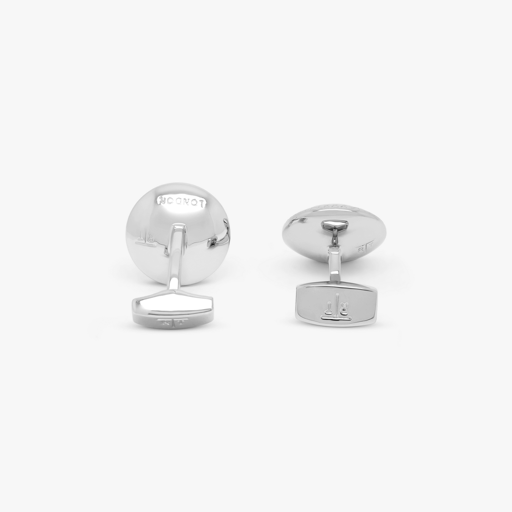 Black Mother of Pearl Moonlight Bullseye Stud Set-Lapel Pin-Tateossian-Cufflinks.com.sg