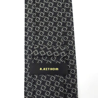 Black with White Circle Pattern Silk Tie-Cufflinks.com.sg | Neckties.com.sg