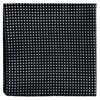 Bow Tie shaped Lapel Pin and Pocket Square Set in Black with White Polka Dot-Cufflinks.com.sg | Neckties.com.sg