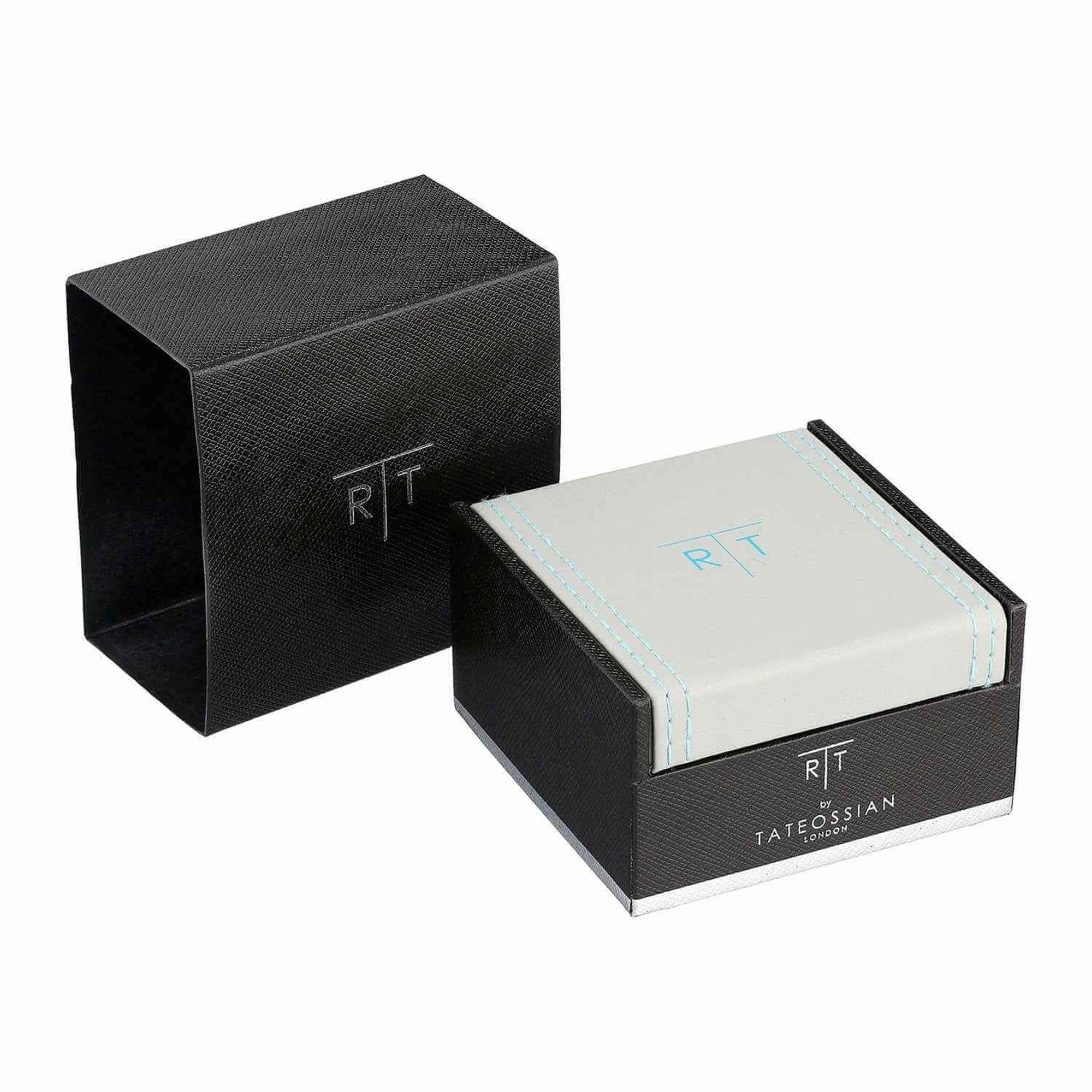 Bullseye Semi Precious Cufflinks in Rhodium & Tiger Eye-Cufflinks.com.sg