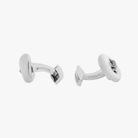 Cable Marine Link silver cufflinks with blue lapis CL5554-Cufflinks.com.sg