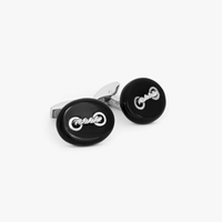 Cable Marine Link silver cufflinks with blue lapis CL5554-Cufflinks.com.sg