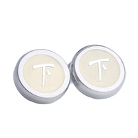 Chinese Character Silver Button Covers-Button Covers-A.Azthom-‰∏ã Xia-Cufflinks.com.sg