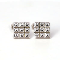 Classic Silver Square Cufflinks in various designs F-Cufflinks.com.sg