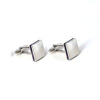 Classic Silver Square Cufflinks in various designs F-Cufflinks.com.sg
