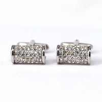 Clear Crystals Cufflinks-Cufflinks.com.sg