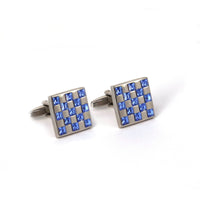 Crystal Checkered Pattern Cufflink F-Cufflinks.com.sg
