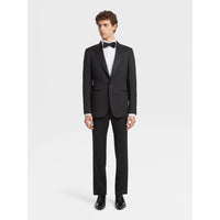 Ermenegildo Zegna Black Bow Tie And Cummerbund set-Cummerbund-Ermenegildo Zegna-Cufflinks.com.sg