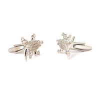 Fat Silver Alligator, Crocodile Cufflinks-Cufflinks.com.sg