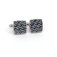 Floral motif in Square Cufflinks-Cufflinks.com.sg